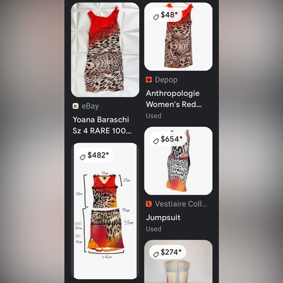 Yoanna Baraschi Anthropologie EUC Animal print silk dress with back zip, size 8 - Picture 11 of 12